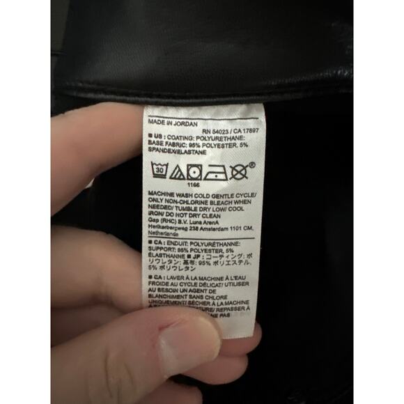 Banana Republic Pants Womens Size 27 Black Faux Leather Cropped Bootcut Jean New - Picture 4 of 4